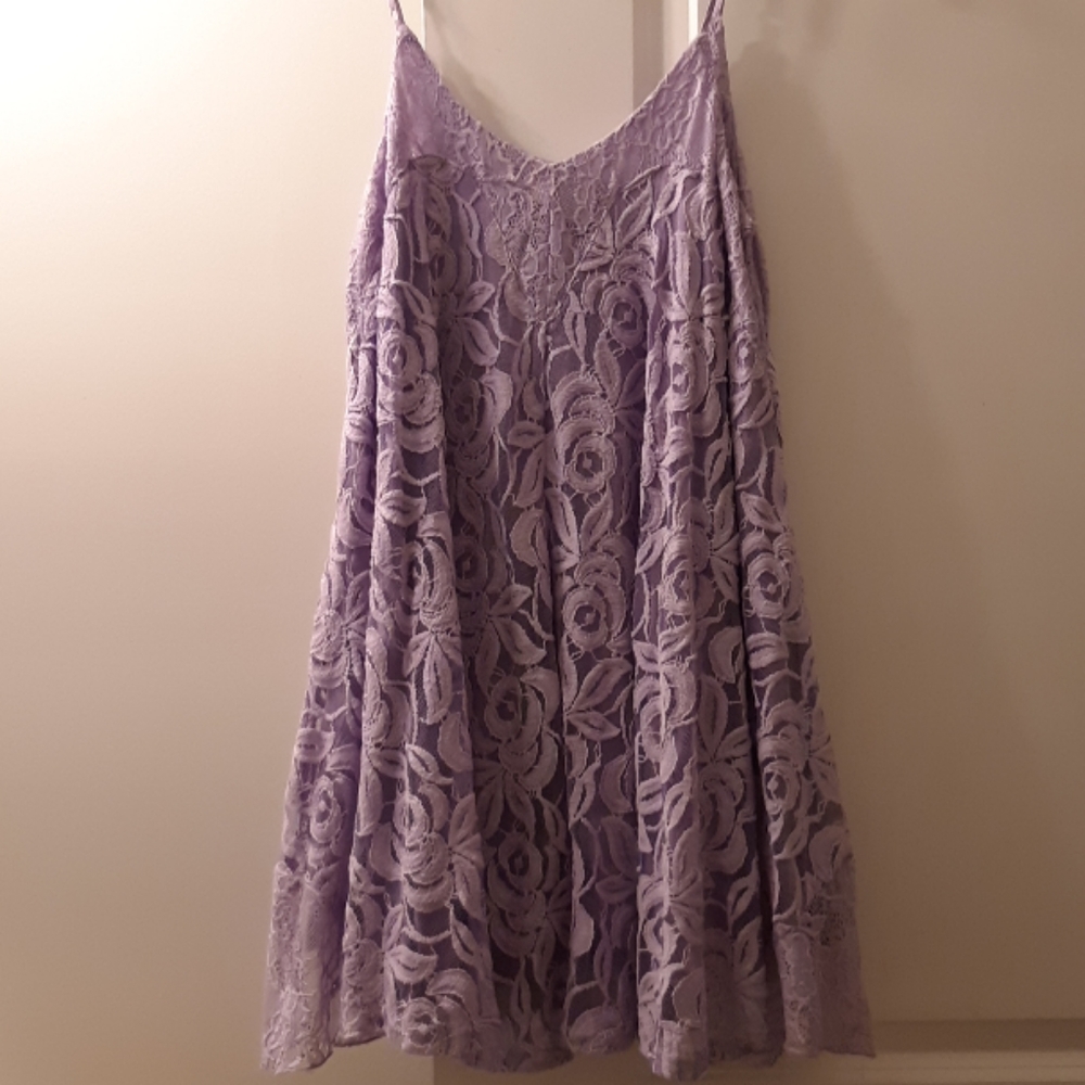 Purple lace dress